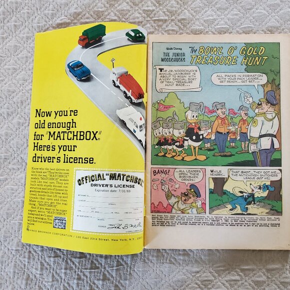 Walt Disney Comic Book Gold Key Huey Dewey & Louie Junior Woodchucks No # 3 1968 - Picture 3 of 11